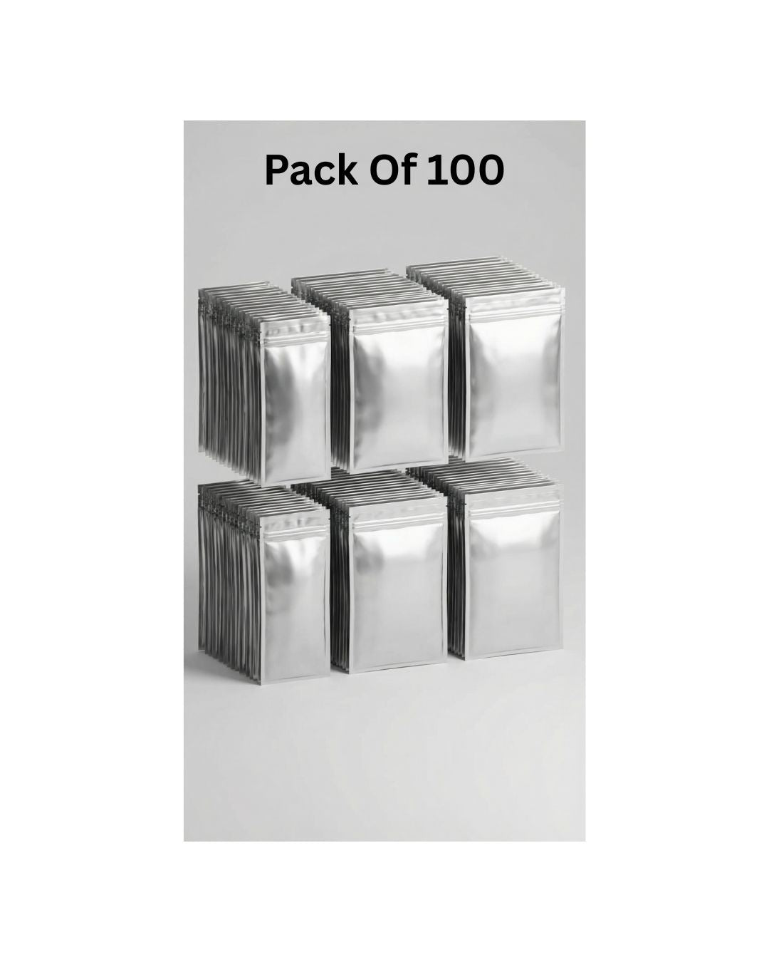 Silver Stand - Up Pouches 6x8 (100 pcs)