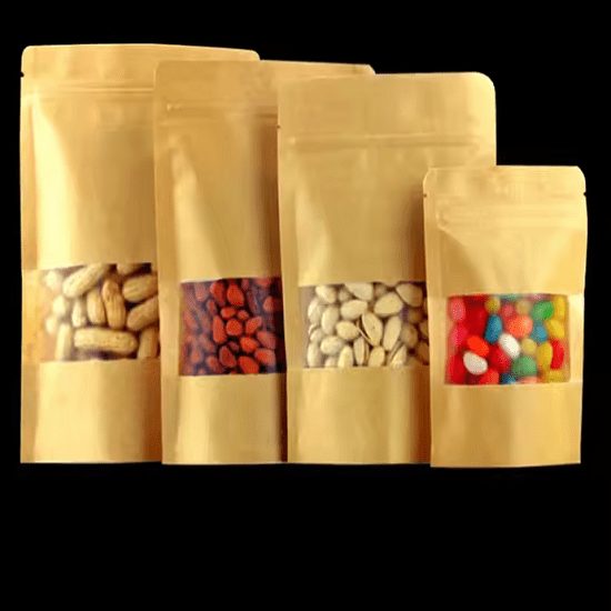 Kraft Paper Ziplock Bag 3×4 ( 100 pcs)