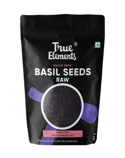 True Elements Basil Seeds 250g - Sabja Seeds | Beat the Summer Heat | High Fibre and Omega 3 | Seeds for Eating | Weight Management
