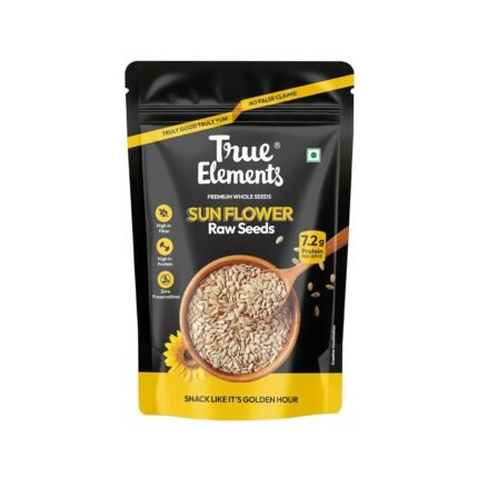 True Elements Raw Sunflower Seeds 250g - Vitamin E Rich Super Seeds | High Fibre | Perfect for Snacking, Salads, Oats Topping & Seed Cycling